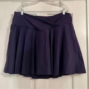 NWT HALARA 3X Cloudful High Waisted Crossover Skort in Navy